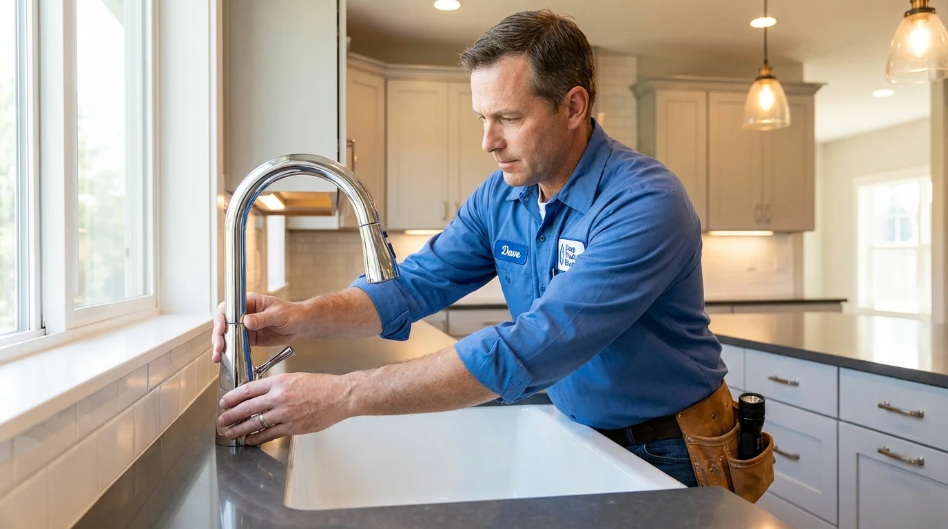 Kitchen faucet installation by Johns Plumbing LLC in Kaufman